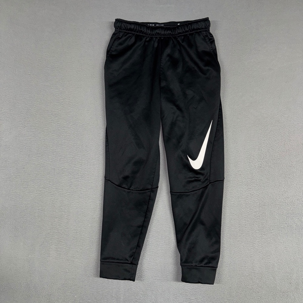 Nike Training Pants Mens Small Black Joggers Athletic Graphic Swoosh Dri Fit